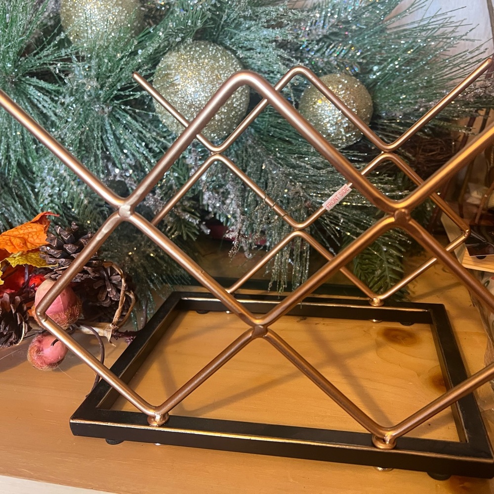Gold Metal Magazine Rack